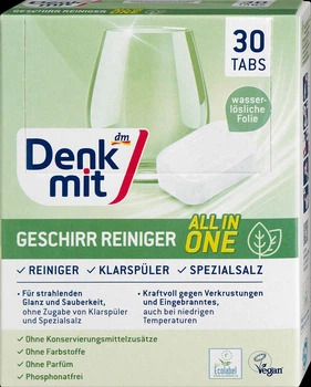 Таблетки для посудомийних машин Denkmit geschirr reiniger nature 30шт