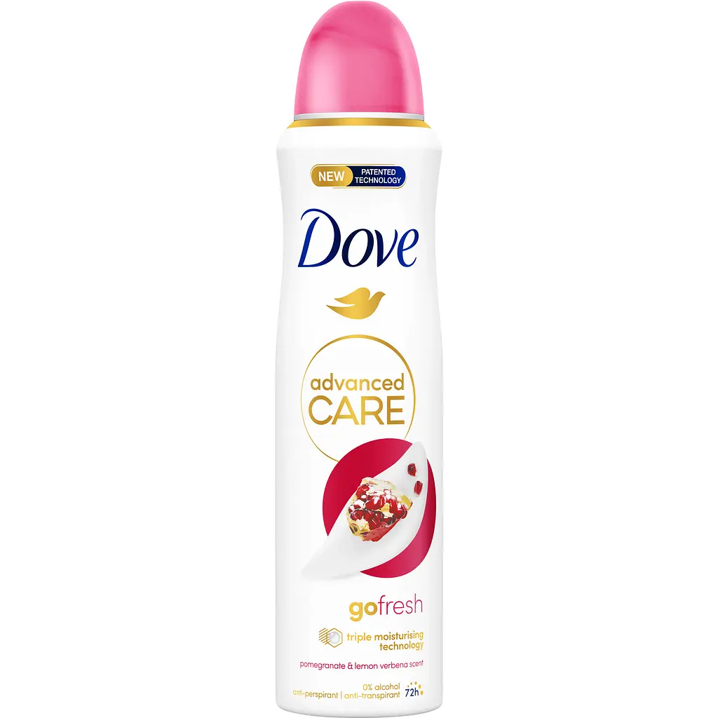 Антиперспірант-дезодорант Спрей Dove Advanced Care GoFresh Antiperspirant Spray Pomegranate&Lemon Дав ГоуФреш Гранат Лимон 150мл