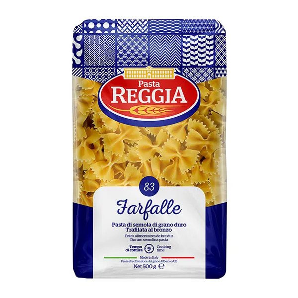 Макарони Фарфалле Pasta Reggia №83 Farfalle Реджія Паста Макарони Бантики Пшеничні Тверді сорти 500г