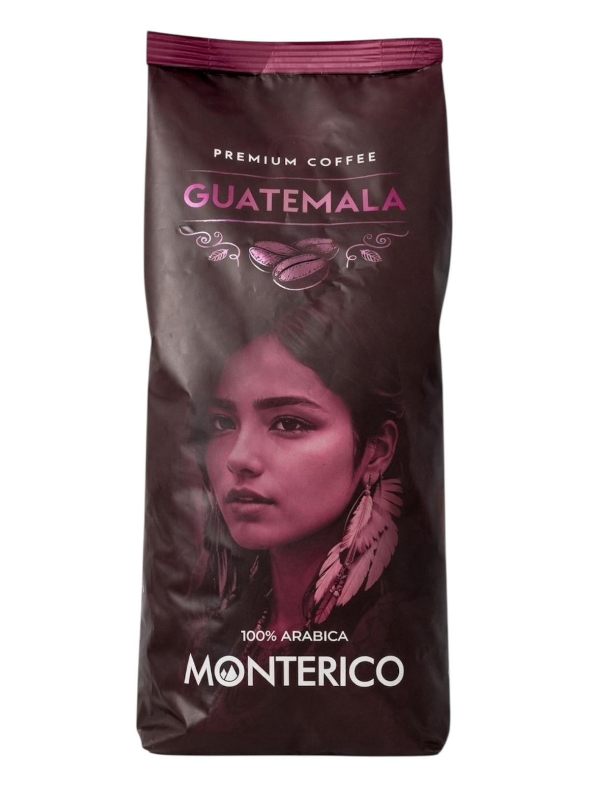 Кава в зернах Monterico Guatemala Premium Coffee 100% Arabica Монтеріко Гватемала Преміум Арабіка Пакет з клапаном 1000г