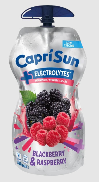 Напій з фруктовим соком Дитячий Capri-Sun Electrolytes Blackberry&Raspberry Капрі Сан Ожина Малина з Електролітами Дой-пак 330мл