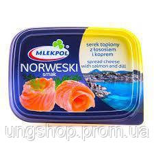 Сир плавлений з лососем і укропом Mlekpol Norweski Smak 150г (Польша)