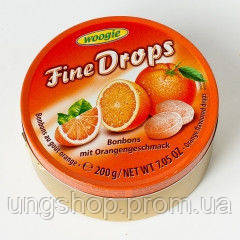 Леденцы Fine Drops Woogie со вкусом апельсина, 200 гр