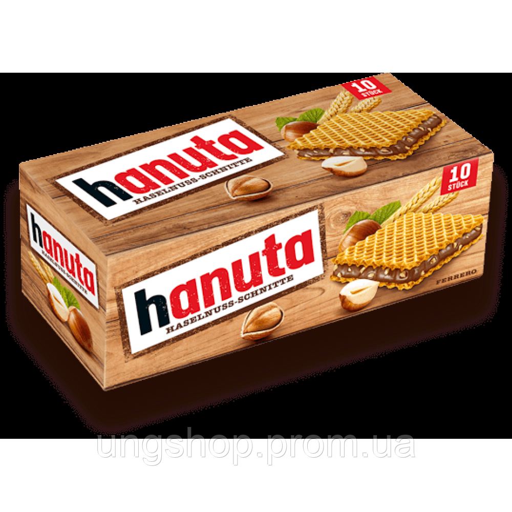 Вафли Hanuta c шоколадом и орехами в коробке 220 гр