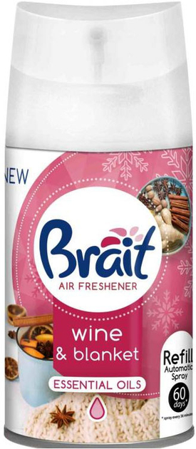 Змінний балон для автоматичного ароматизатора повітря Brait Wine & Blanket 250мл