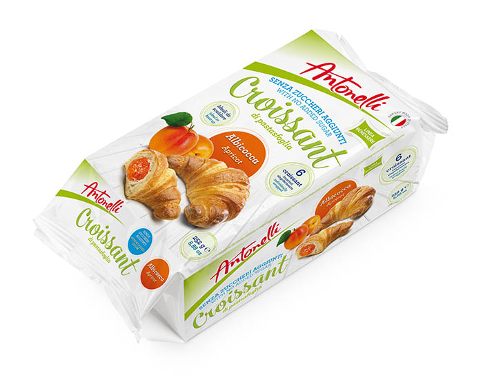 Круасан з листового тіста Antonelli Croissant Apricot 6шт абрикосовий крем 252г