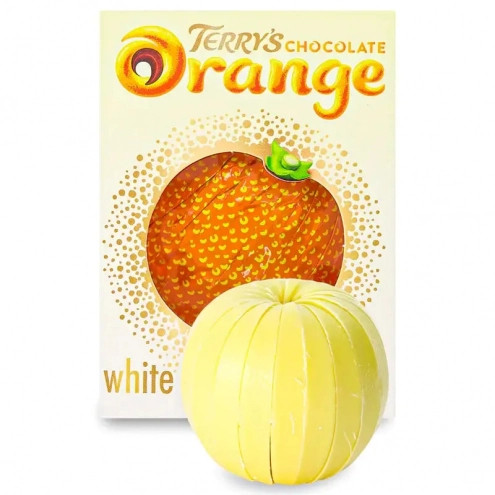 Шоколад у формі Апельсина вершковий Terrys Chocolate Orange White Білий 147г