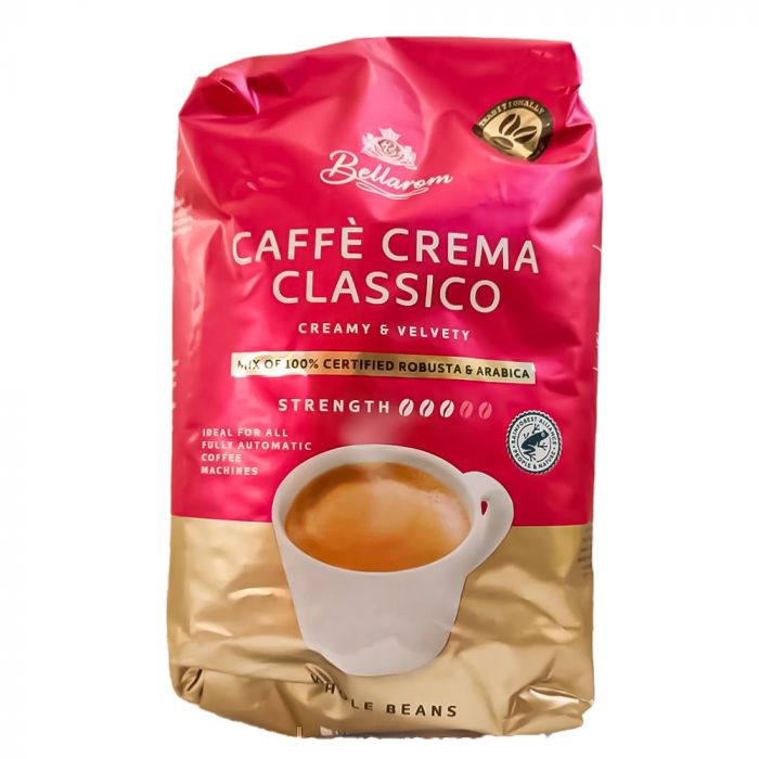 Кава в зернах Bellarom caffe Crema Classico Creamy&Velvety Mix кремова та оксамитова мікс робусти та 100 арабіки 1кг