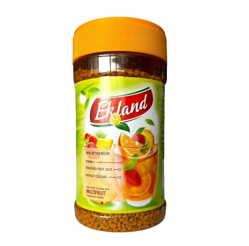 Чай гранульований розчинний Ekland Multifruit Fructe Екланд зі смаком Полуниці та Цитрусових Банка з кришкою 350г