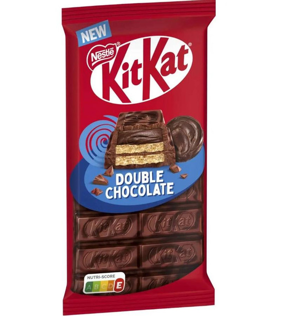 Шоколадна плитка Сендвіч KitKat Double Chocolate Bar КітКат Вафлі Подвійні з молочного шоколаду та Какао кремом 99г