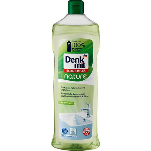 Засіб Антикальк з Оцтом для ванни Універсальний Denkmit Essigreiniger Nature Apfel Денкміт проти вапняного та мильного нальоту 1л