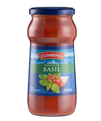 Соус Базилік Combino Basil Pasta Sauce Комбіно до макарон томатний з базиліком склобаночка Червоний 400мл