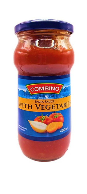 Соус Томатний Combino Pasta Sauce with Vegetables Комбіно до макарон з Овочами склобаночка Червоний 400мл
