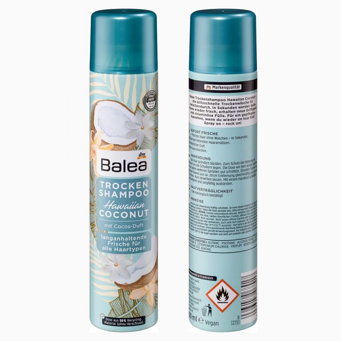 Сухий шампунь з ароматом кокоса Balea trockenshampoo 200 мл