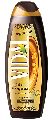 Зволожуючий гель для душу VIDAL argan oil 500 ml