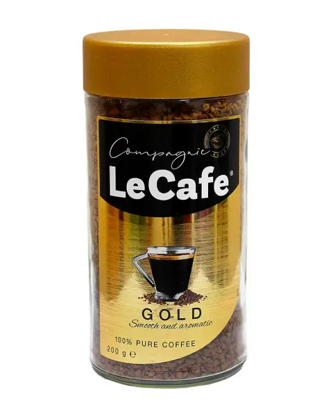 Кава розчинна LeCafe Gold сублімована 200 г у скляній банці