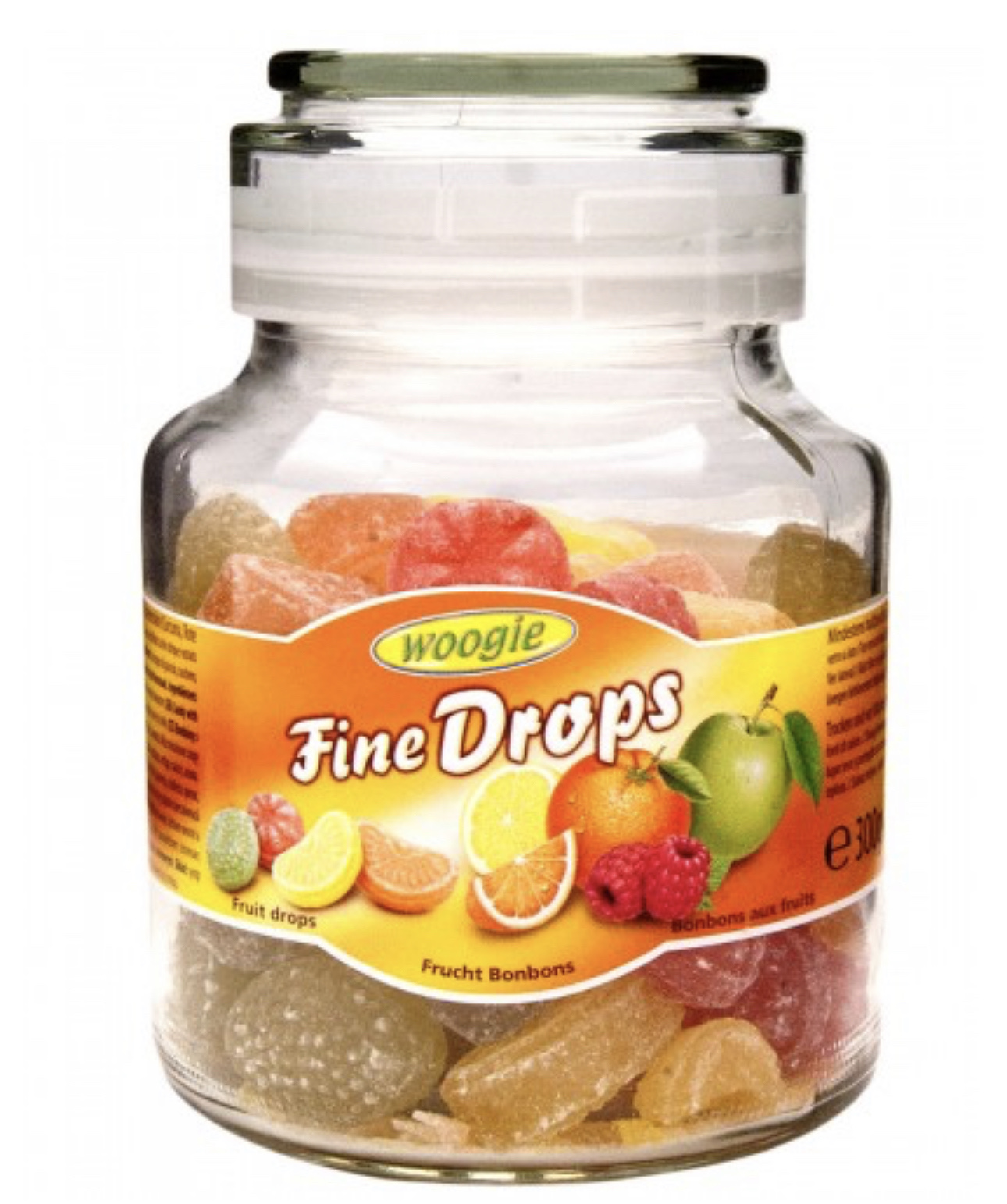 Льодяники (цукерки) Woogie Fine Drops (дрібні краплі) фруктовий мікс Австрія 300г