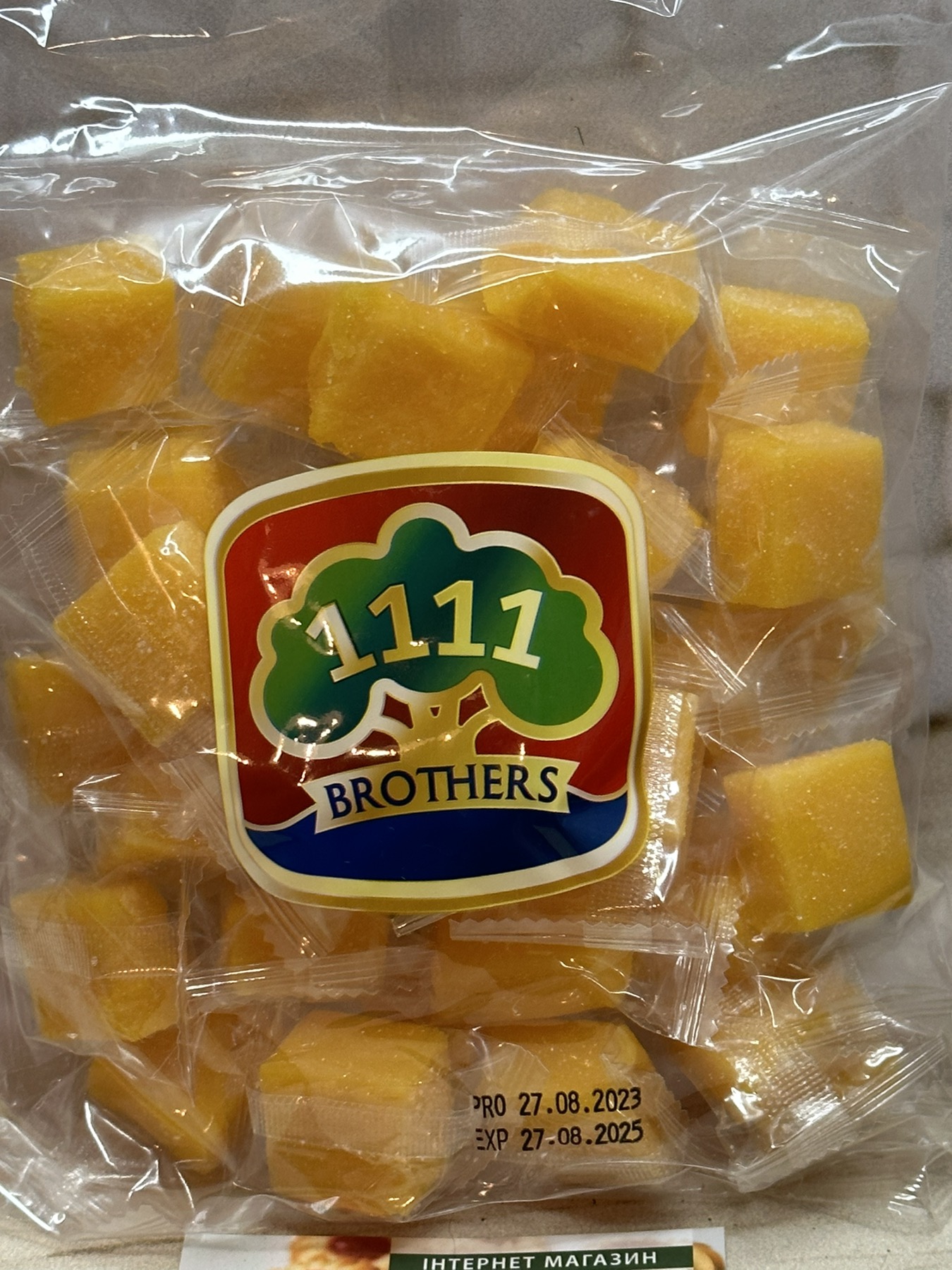 Цукерки з сухого манго в цукрі 500 грам ( такі як мармеладки)