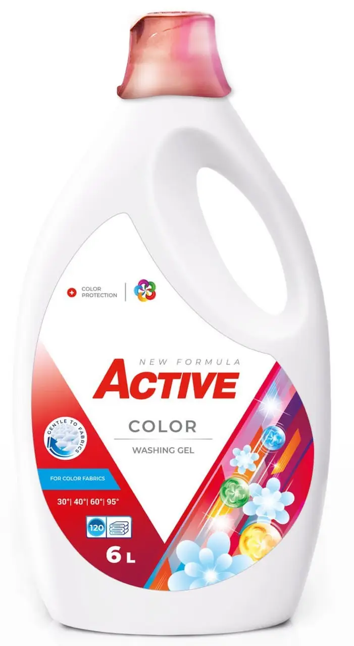 Гель для прання кольорових речей Active Color 6 л. (Аналог порошка Ariel)