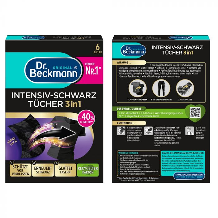Серветки для відновлення кольору чорних тканин Dr. Beckmann 6 шт