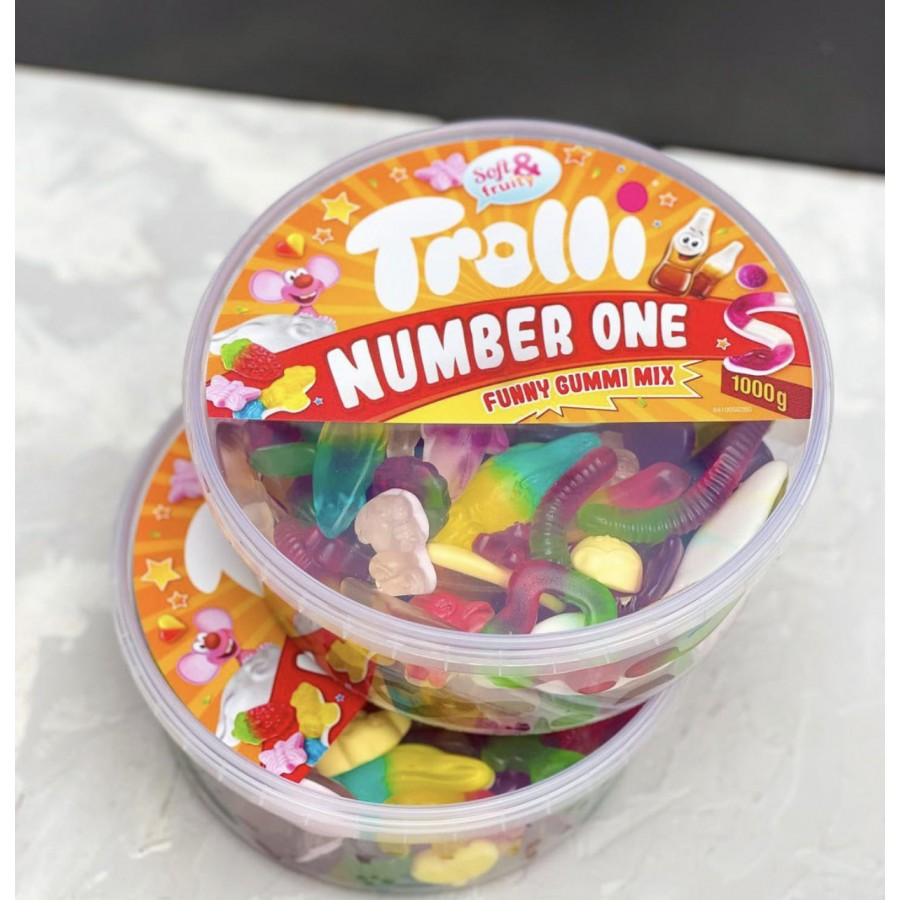 Желейні цукерки Trolli Number One Funny Gummi Mix 1000 г