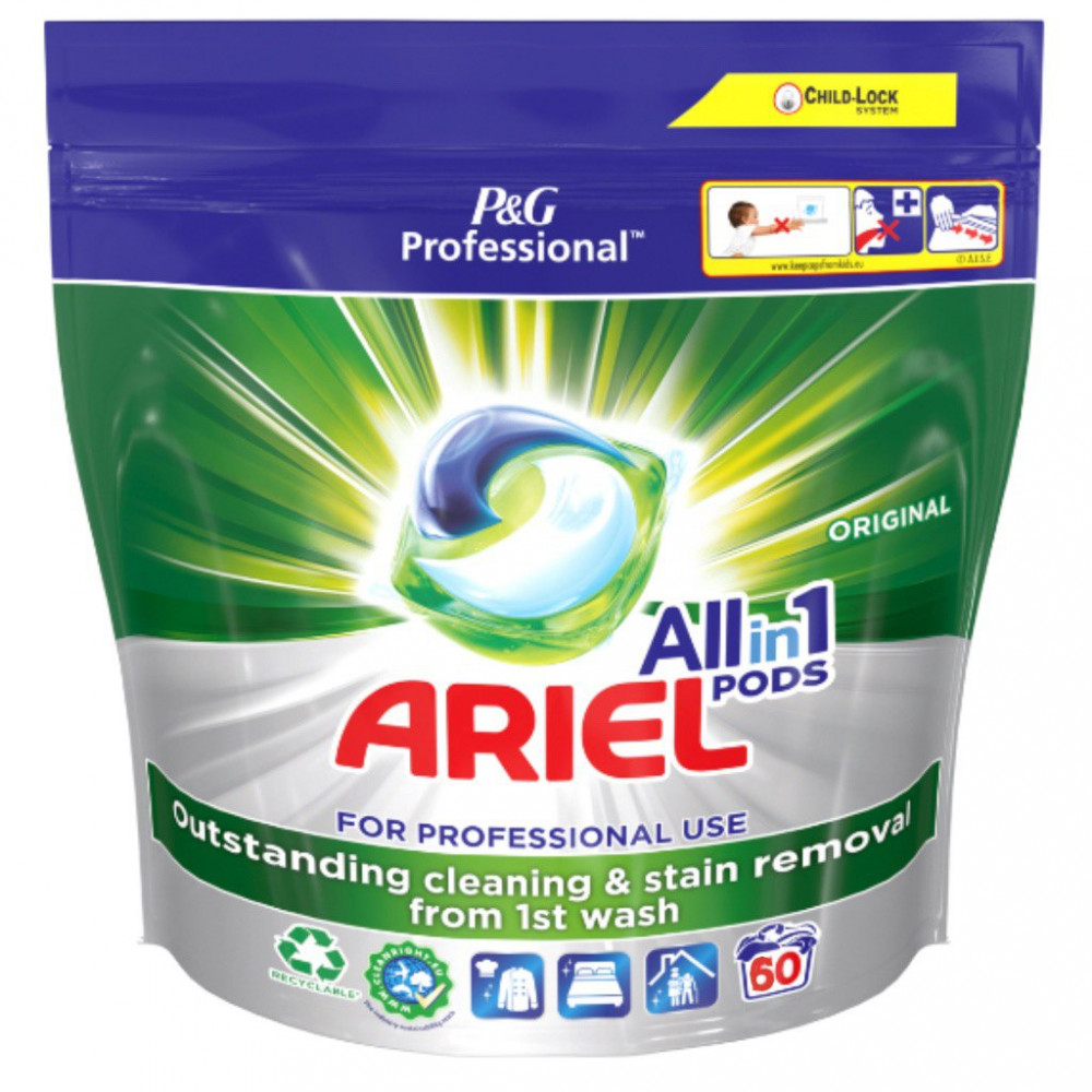 Капсули для прання Ariel Original For Professional Use All In 1 Pods, 60 шт
