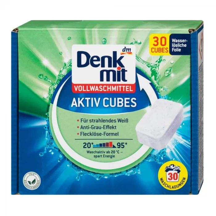Пресований порошок ( Таблетки ) для прання універсальний Denkmit Aktiv Cubes 30шт