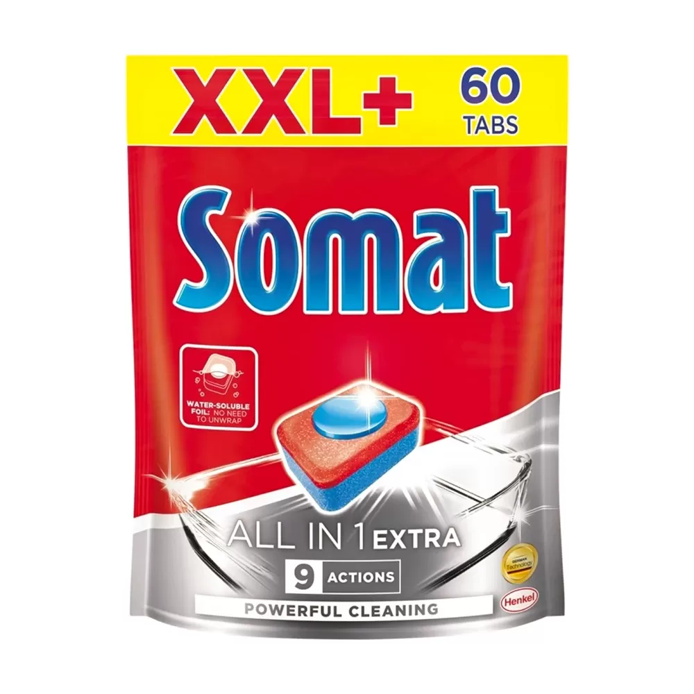 Таблетки для посудомийної машини Somat All in One extra 60 шт