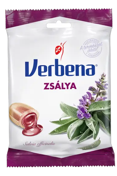 Льодяники від болю в горлі та кашлю Вербена шалфей 60 грам з вітаміном С