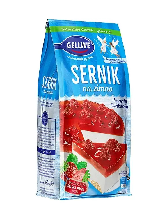 Суміш Сирний Торт для приготування Чизкейків GellWe Sernik na Zimno Classic Гелве Класичний Холодний чізкейк Порошок 193г