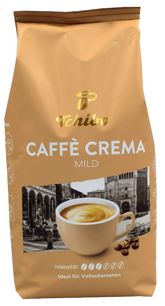 Кава в зернах для Кавомашин Tchibo Caffe Crema mild ideal Vollautomaten Чібо Крема мякий аромат Арабіка 100% 1000г