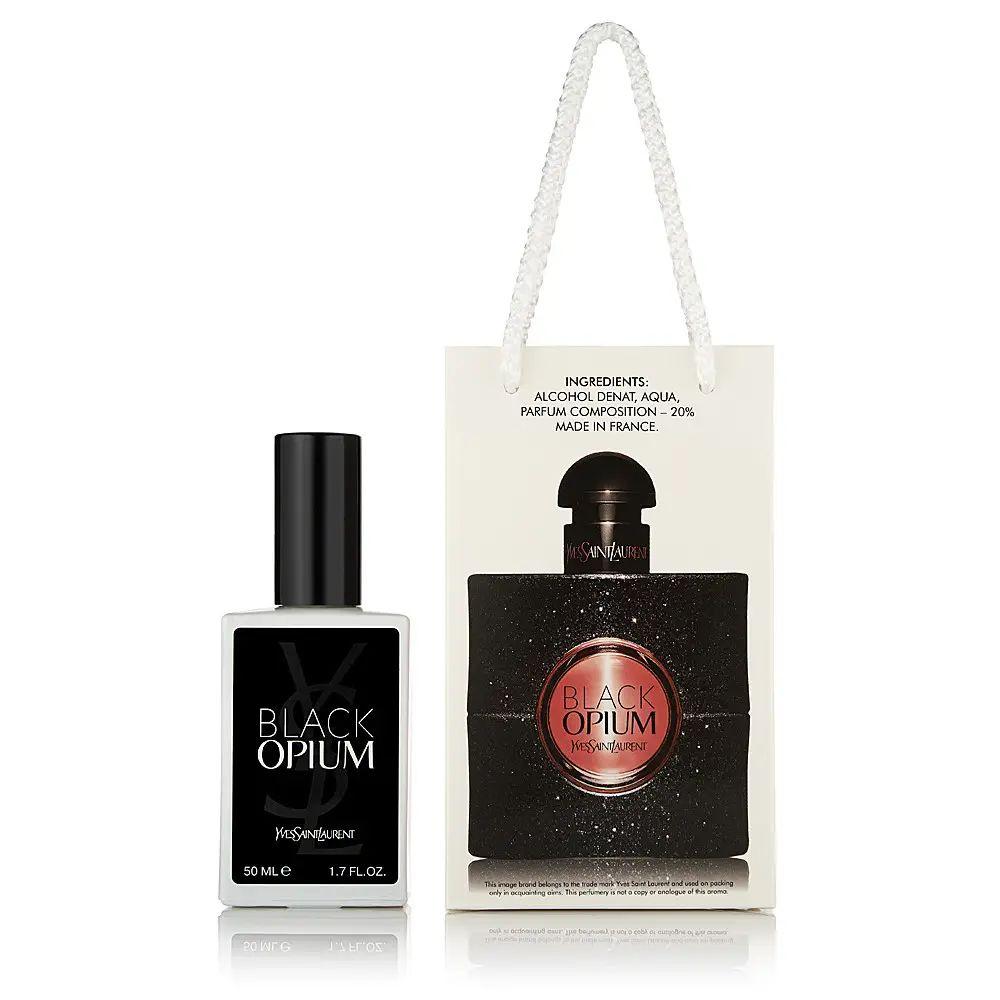 Парфумована вода Жіноча Подарунок Yves Saint Laurent Black Opium Ів Сен Лоран Чорний Опій сумочка 50мл