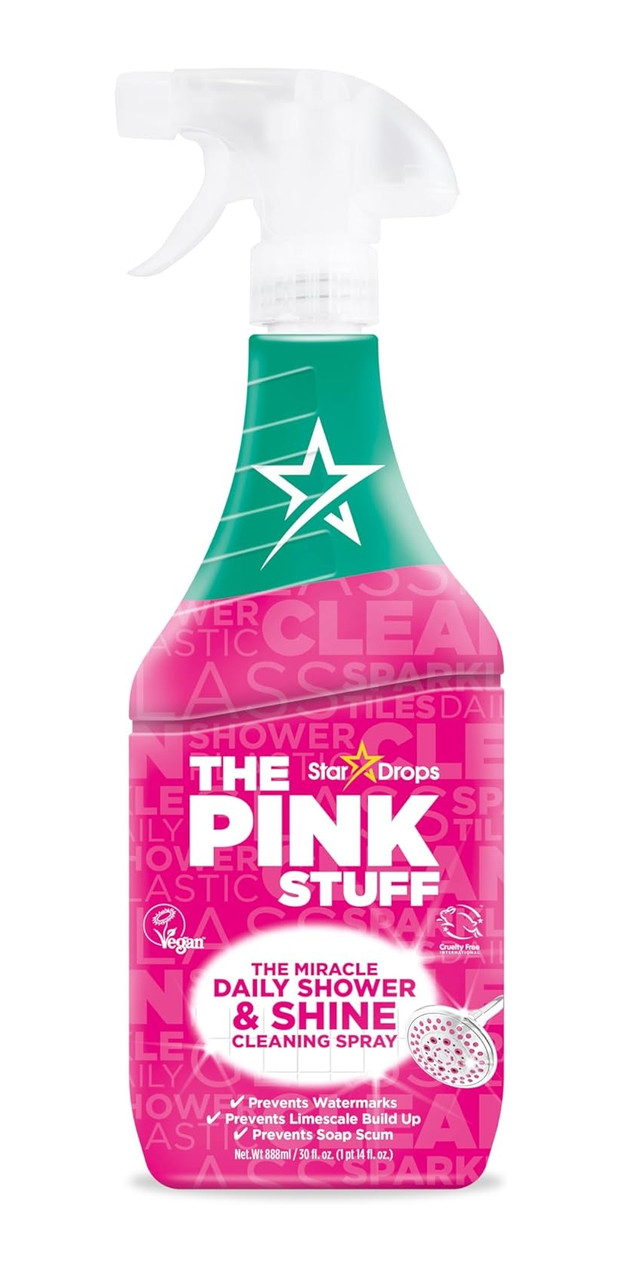Засіб проти плям для Ванної з активним киснем Спрей Pink Stuff the Miracle Daily Shower&Shine Пінк Щоденний Антинакип 750мл