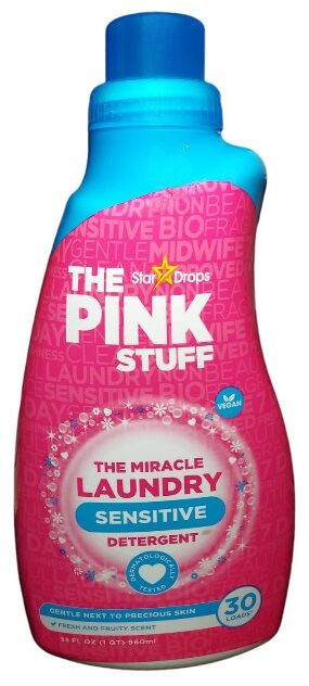 Гель для прання Універсальний Сенсітів The Pink Stuff Miracle Laundry Detergent Sensitive Пінк для Чутливої шкіри 30прань 960мл