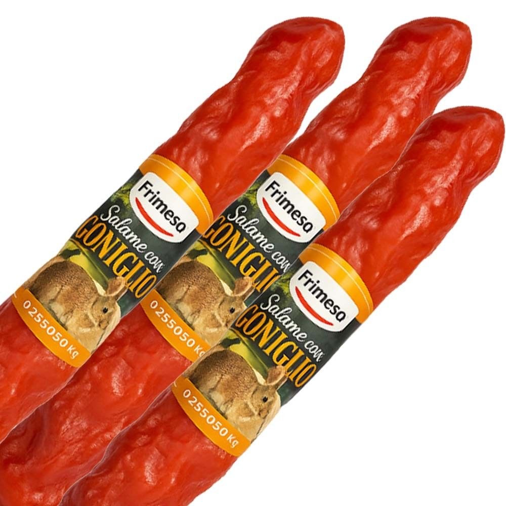 Ковбаса Салямі з Кролика та Журавлиною Frimesa Salame con Coniglio Фрімеса Салама сирокопчена Палочка 250г