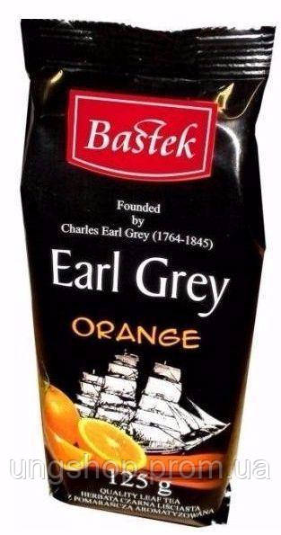 Чай крупнолистовий чорний Bastek Earl Grey Orange з бергамотом і апельсином 125г
