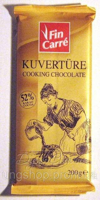 Шоколад черный Fin Carre Kuverture 200г. 52 % какао