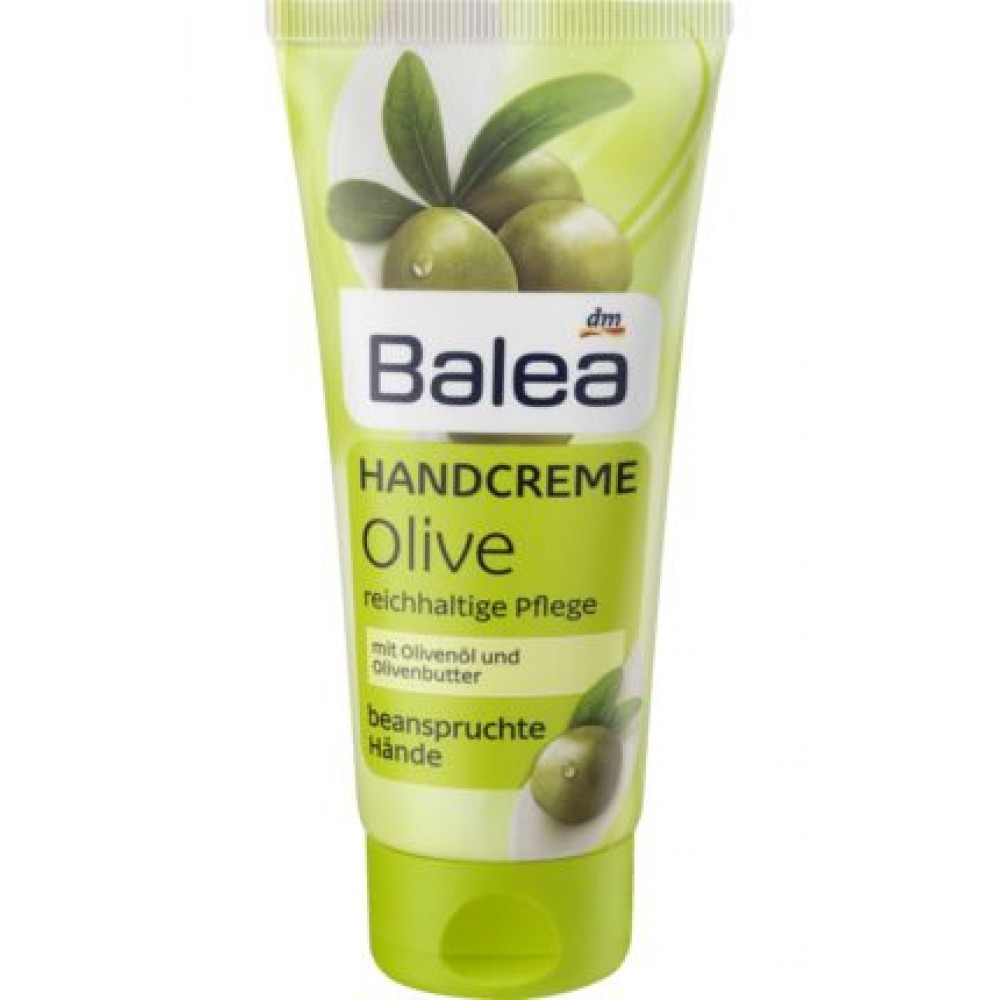 Зволожувальний крем для рук і нігтів з оливковою олією Balea olive handcreme reichhaltige pflege 100мл
