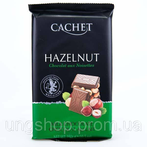 Премиум шоколад Cachet Hazelnut 32% какао с фундуком, 300гр. Бельгия