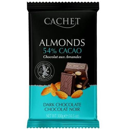 Шоколад чорний Cachet Мигдаль 54% 300гр. Бельгия