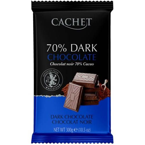 Шоколад екстрачорний Cachet Dark 70% 300 г Бельгия