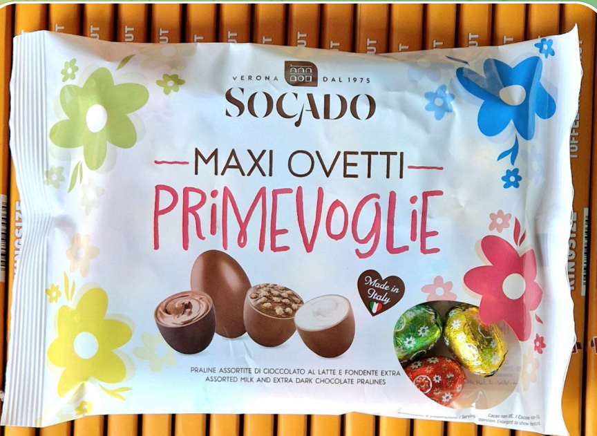 Шоколадні яйця асорті Socado Primevoglie Maxi Eggs (450 грам)