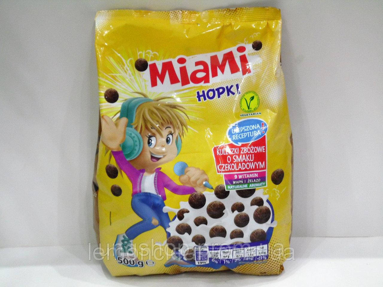 Злаковые шоколадные шарики Miami Hopki, 500гр (Польша)