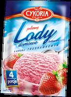 Порошок для приготовления мороженного Lody domowe Cykoria со клубничным вкусом, 60 гр