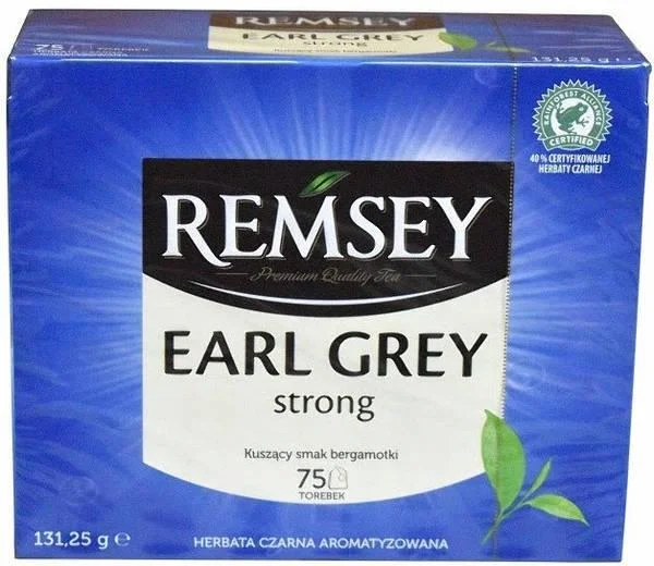 Чай чорний Biedronka Remsey tea міцний з бергамотом 75шт 130г - 1