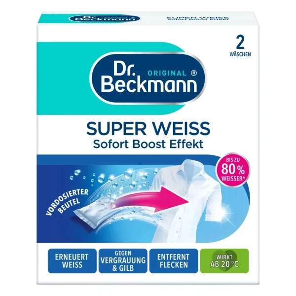 Супер відбілювач для білого одягу Dr. Beckmann Super Weiss 2шт - 1