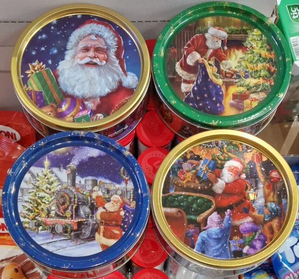 Печиво вершкове Новорічне Cвяткове Jacobsens Bakery Delicious Danish Cookies Santa Family Санта з Родиною Бокс 340г - 2