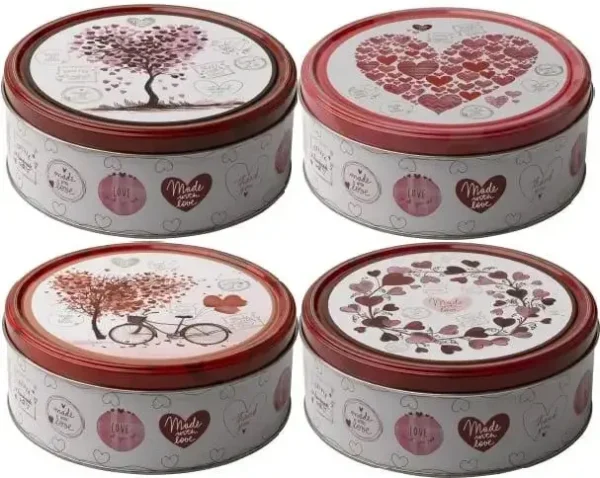 Печиво Cвяткове Jacobsens Bakery Hearts Tree Love Сердечка Кущик кохання вершкове Бокс 150г - 3