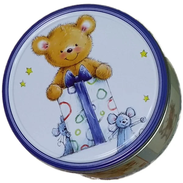 Печиво Cвяткове Jacobsens Bakery Teddy Bears Cute Present Box Тедді Ведмедики з шоколадною крихтою Бокс 300г - 2