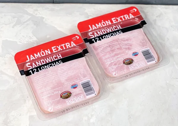 Шинка з хамоном тостова Hasendado Jamon Extra для Ланчу Слайси 12шт 250г - 2